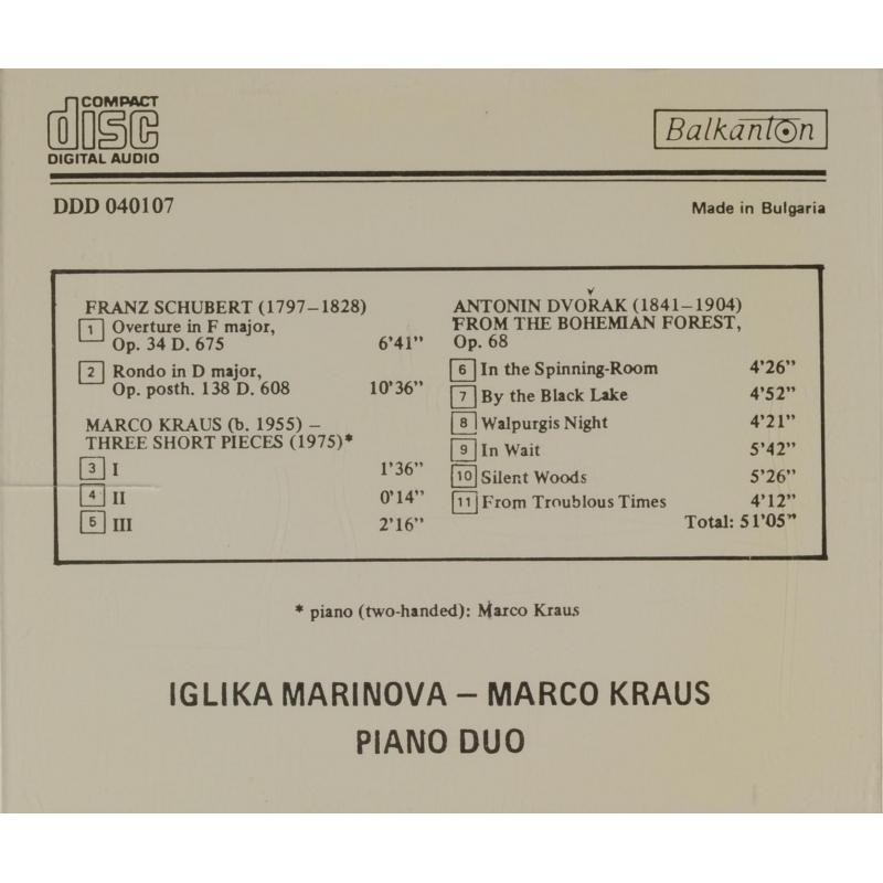 Iglika MARINOVA, Marco KRAUS, Klavier