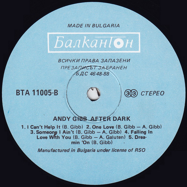 Andy Gibb. After Dark