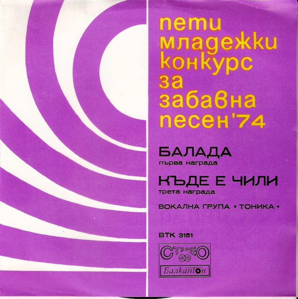 Пети младежки конкурс за забавна песен '74. Вокална група "Тоника"