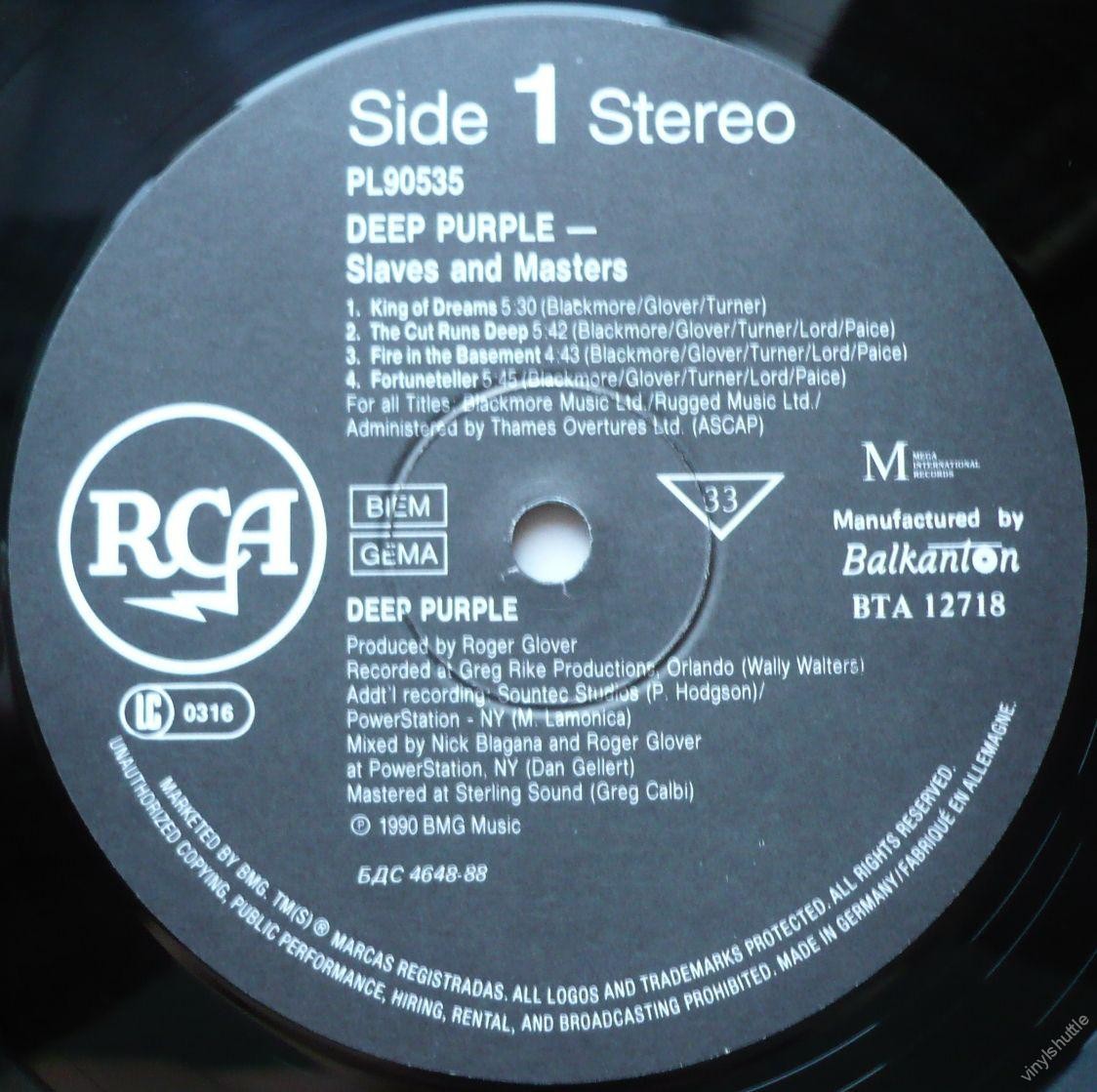 DEEP PURPLE – Slaves And Masters