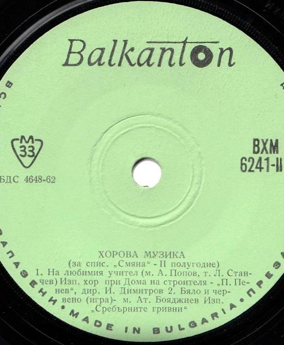 Хорова музика (за спис. "Смяна" '70 - 2 полугодие)