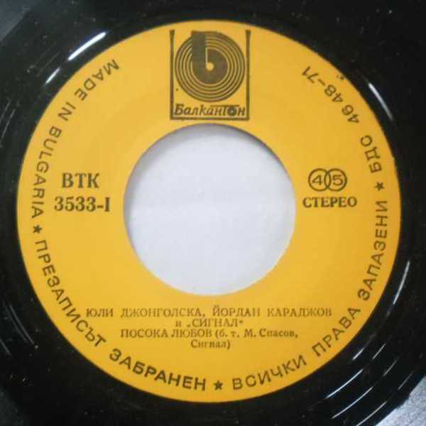 Юли Джонголска,  Йордан Караджов и "Сигнал"