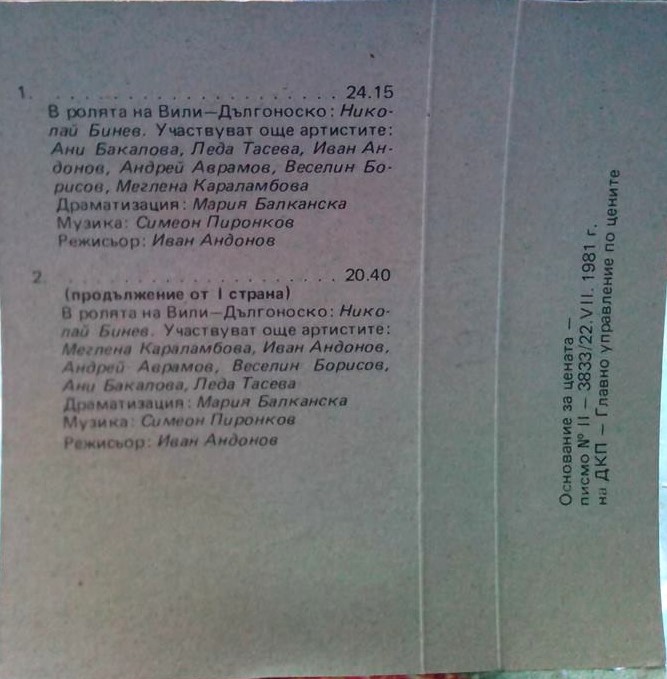 Джуджето Дългоноско, драматизация по едноименната приказка на Вилхелм Хауф