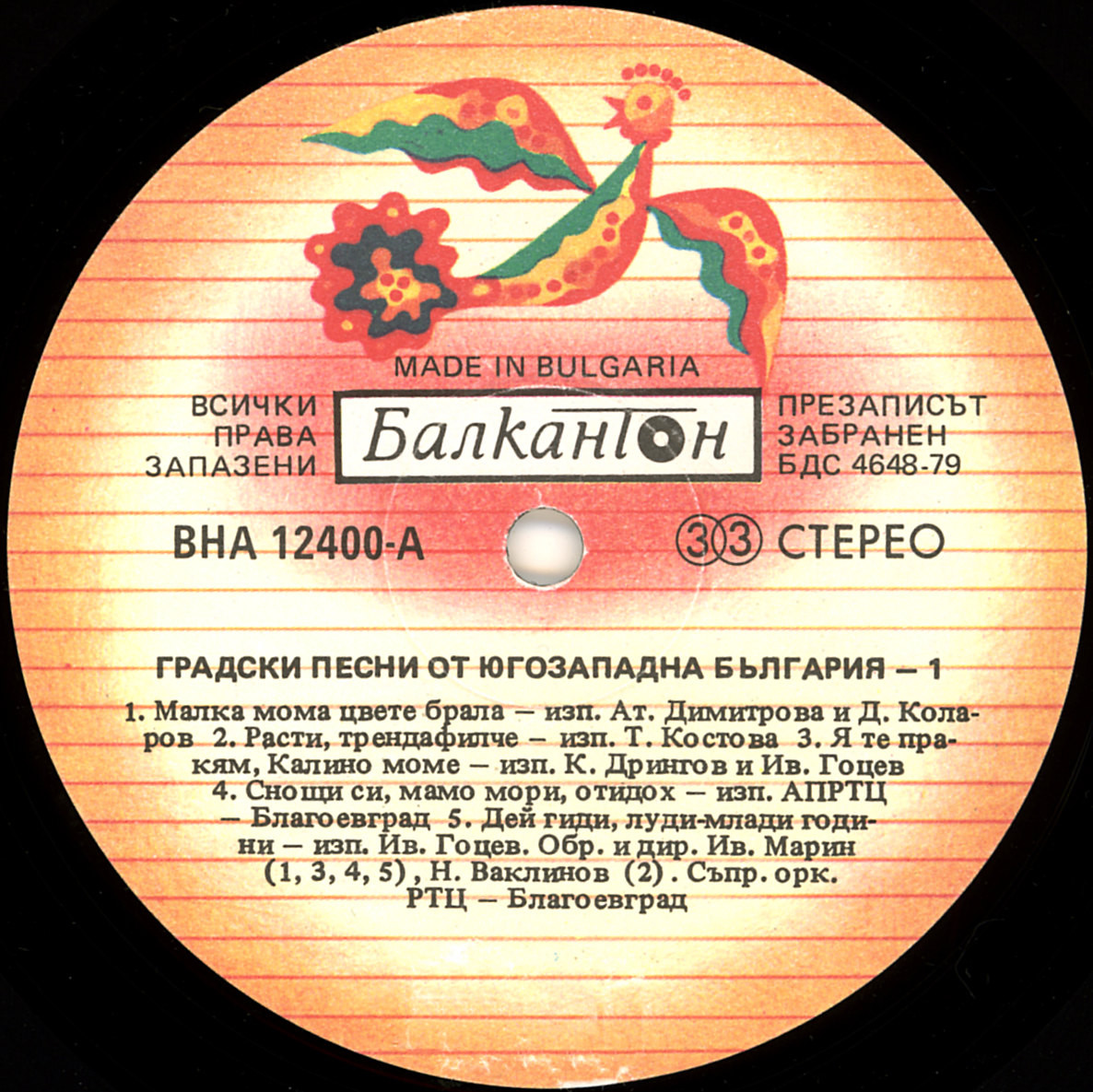 Градски песни от Югозападна България - 1