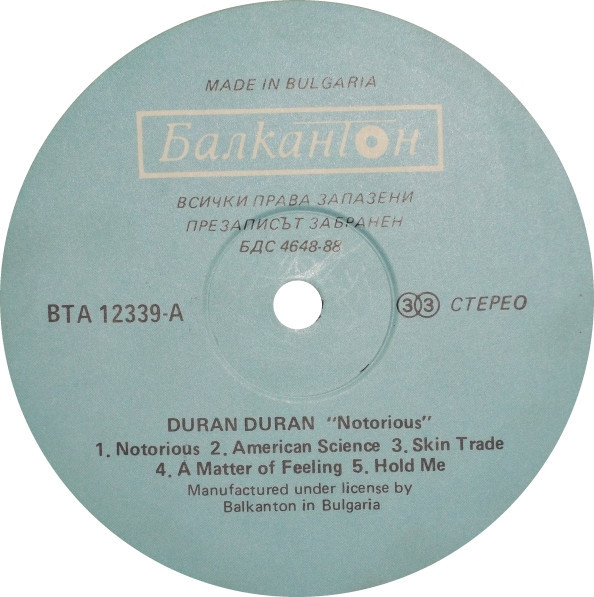 Duran Duran. «Notorious»
