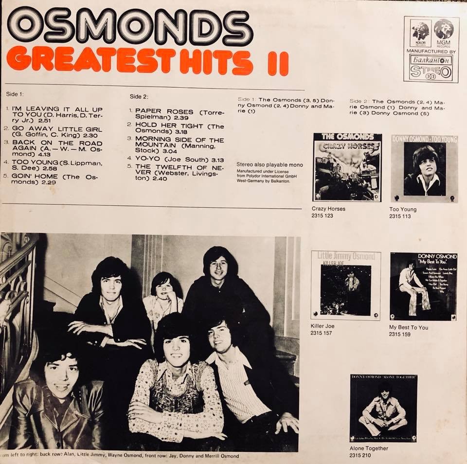 Osmonds. Greatest Hits II