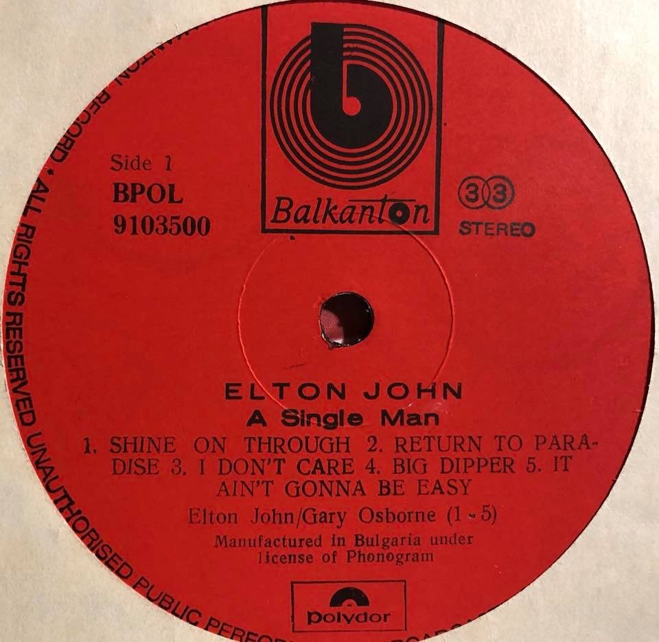 Elton JOHN. A Single Man