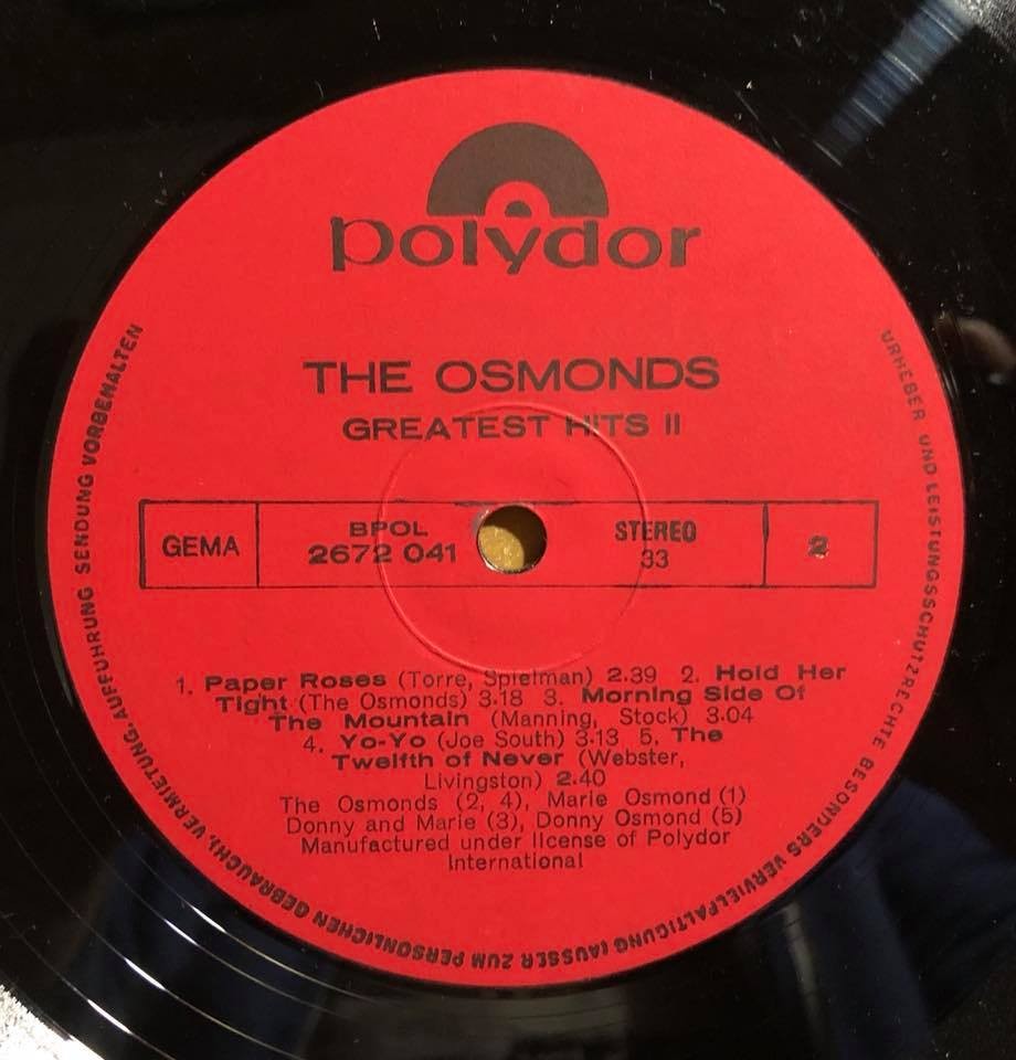 Osmonds. Greatest Hits II