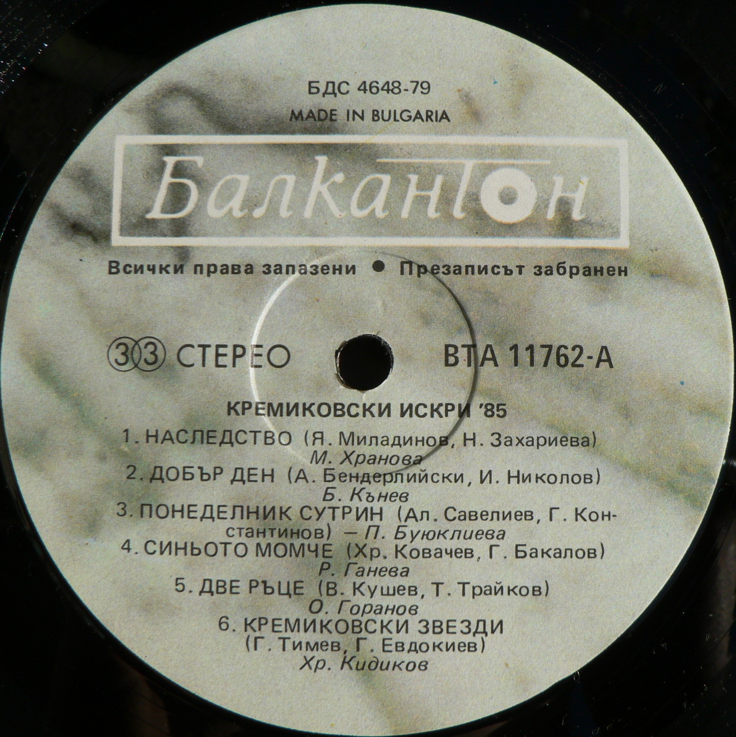 Кремиковски искри 3. СМК "Л. И. Брежнев" '85