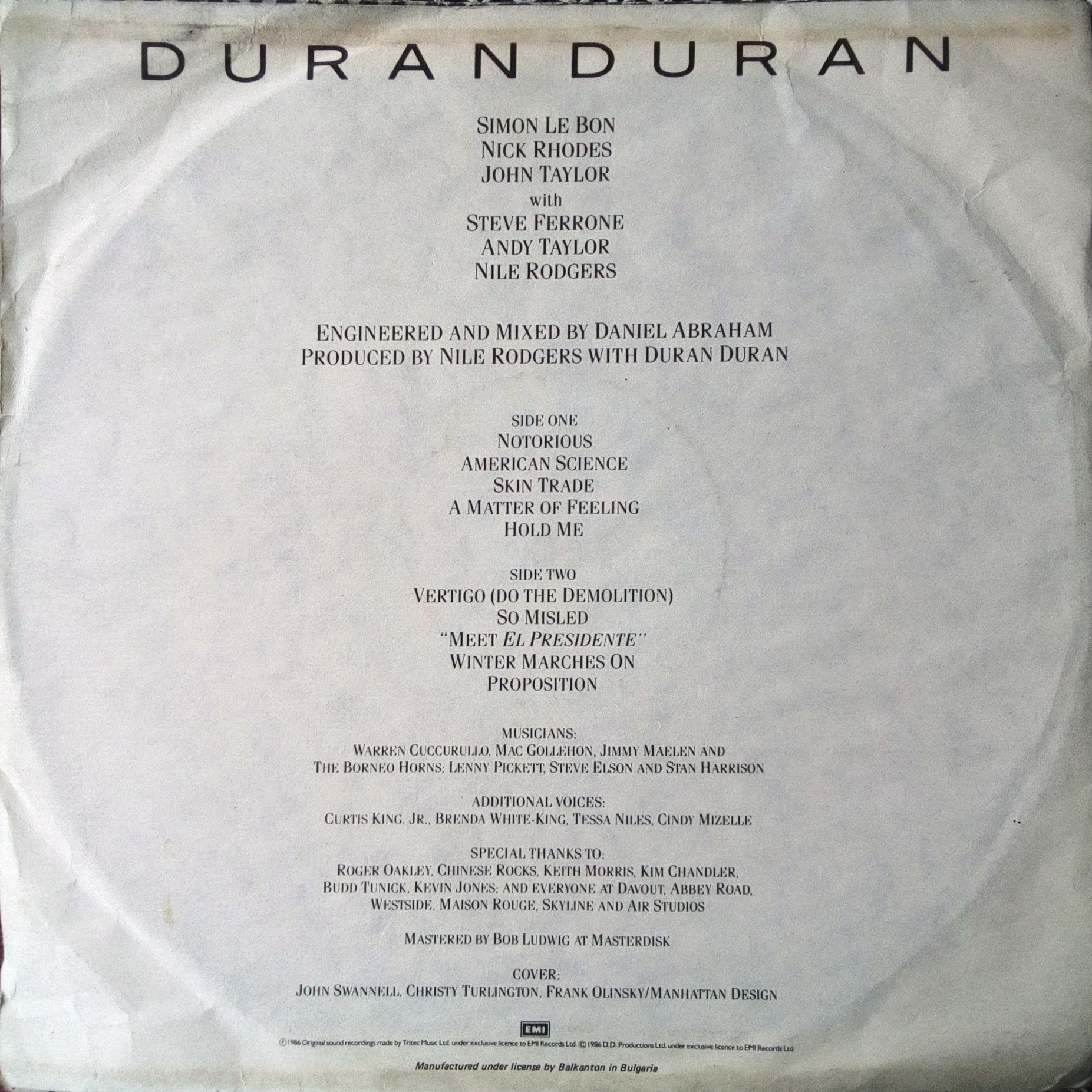 Duran Duran. «Notorious»