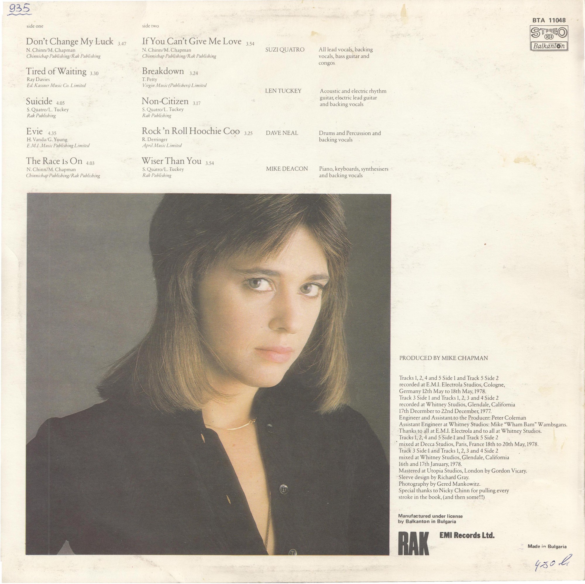 Suzi Quatro. "If you knew Suzi"