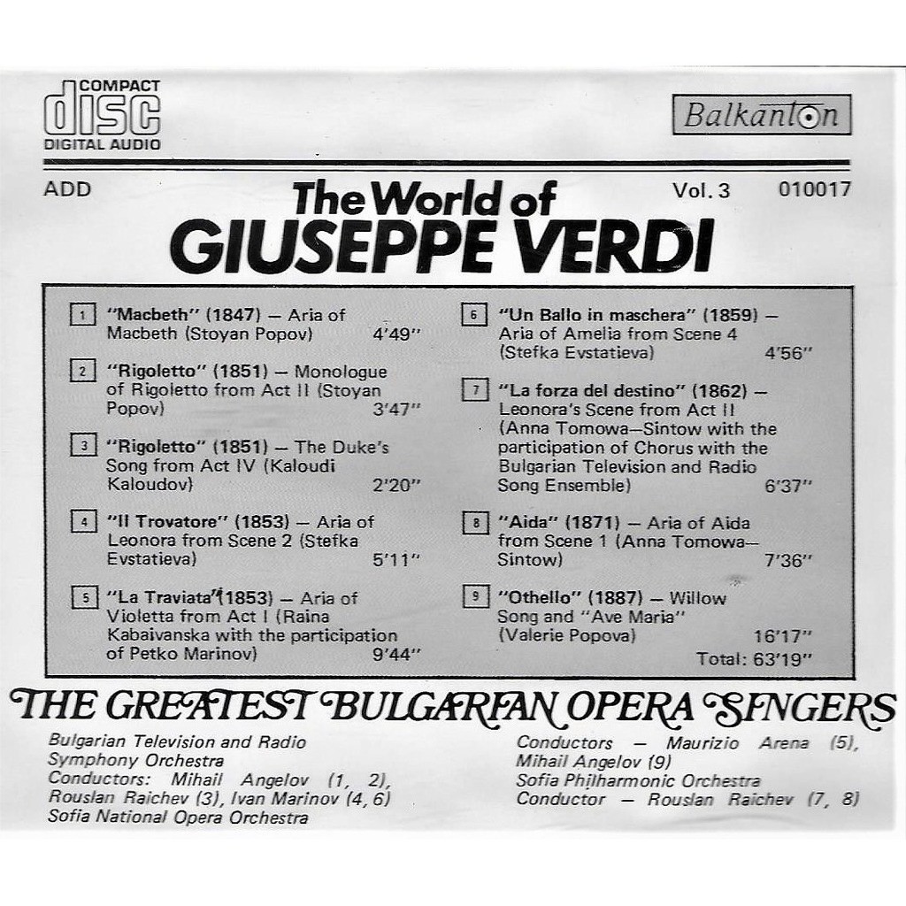 The World of Guiseppe Verdi. Vol. 3