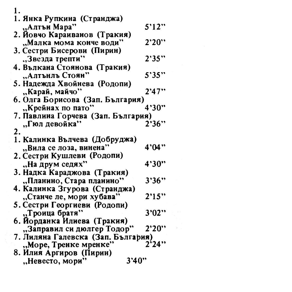 Балкантон представя магията на българския музикален фолклор. 1. Певци