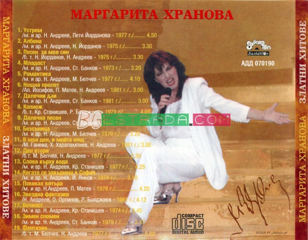 Маргарита Хранова. Златни Хитове