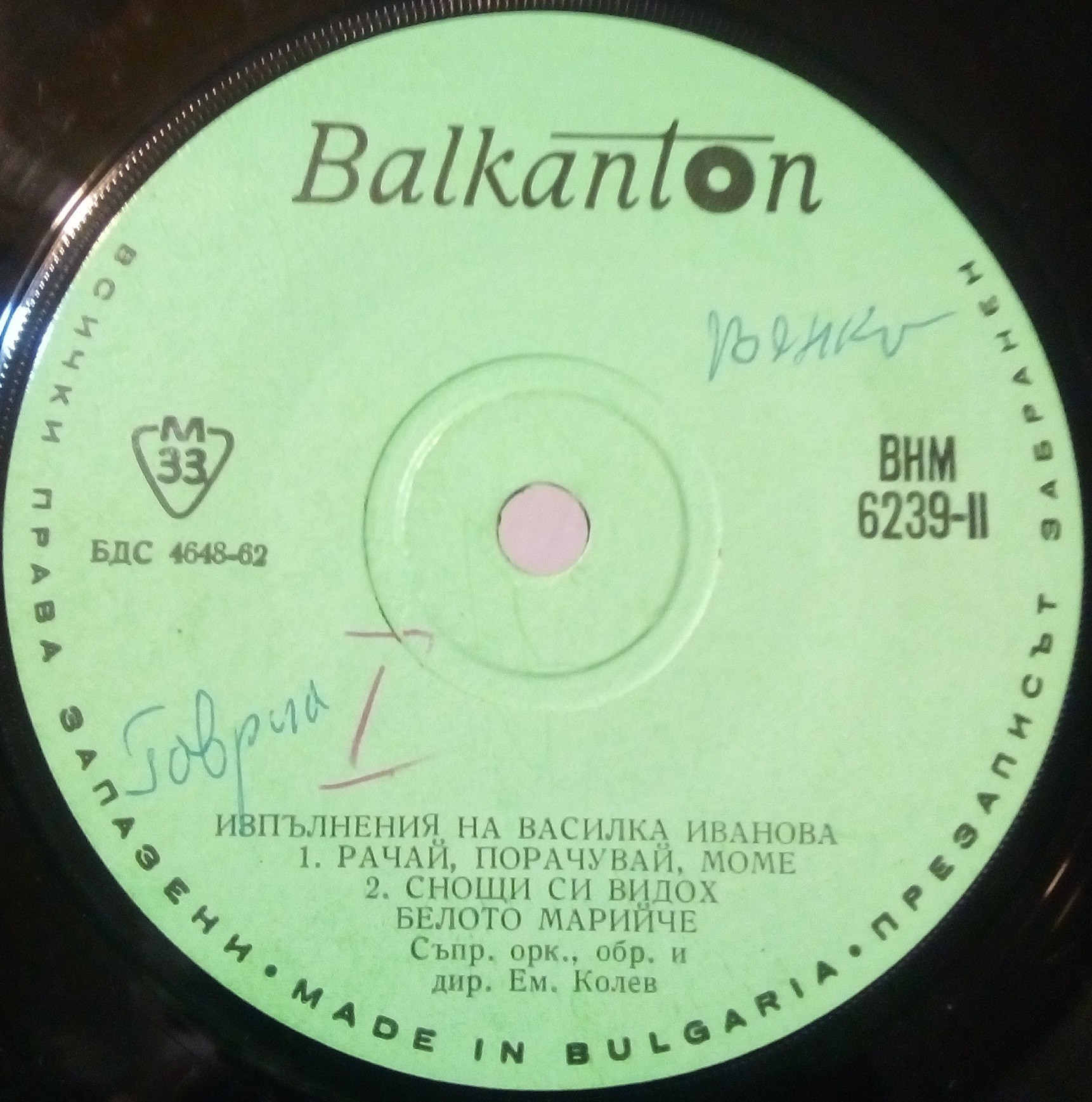 Изпълнения на Василка Иванова