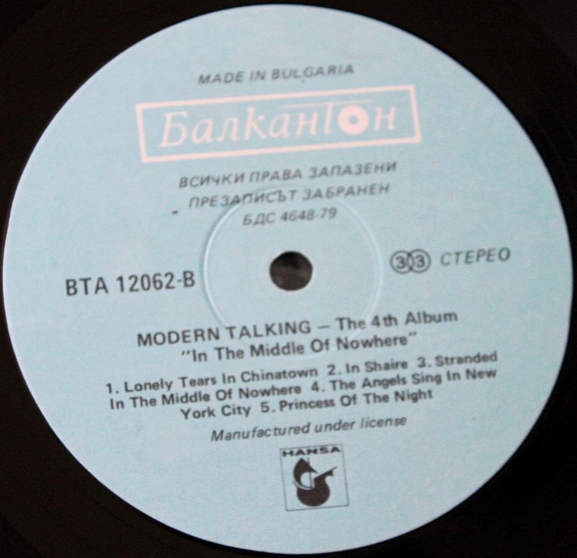 Modern Talking. «In The Middle Of Nowhere» (The 4-th Album)
