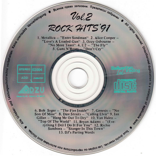 Rock hits '91. Vol. 2. Dantcho Georgiev presents