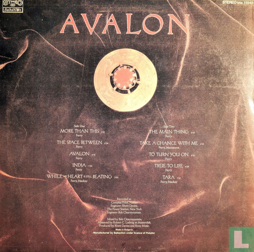 Roxy Music ‎– Avalon
