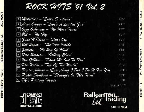 Rock hits '91. Vol. 2. Dantcho Georgiev presents