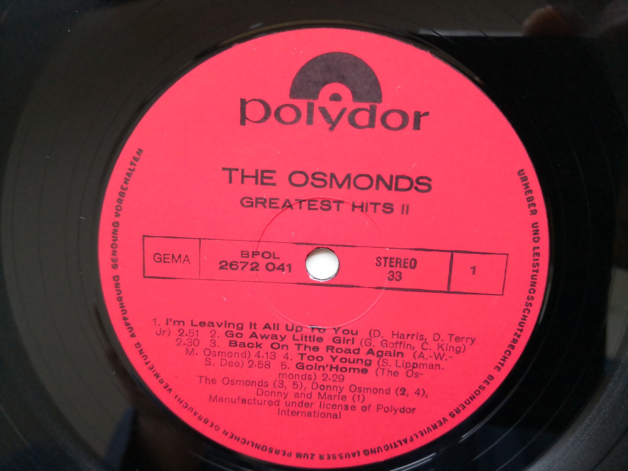 Osmonds. Greatest Hits II