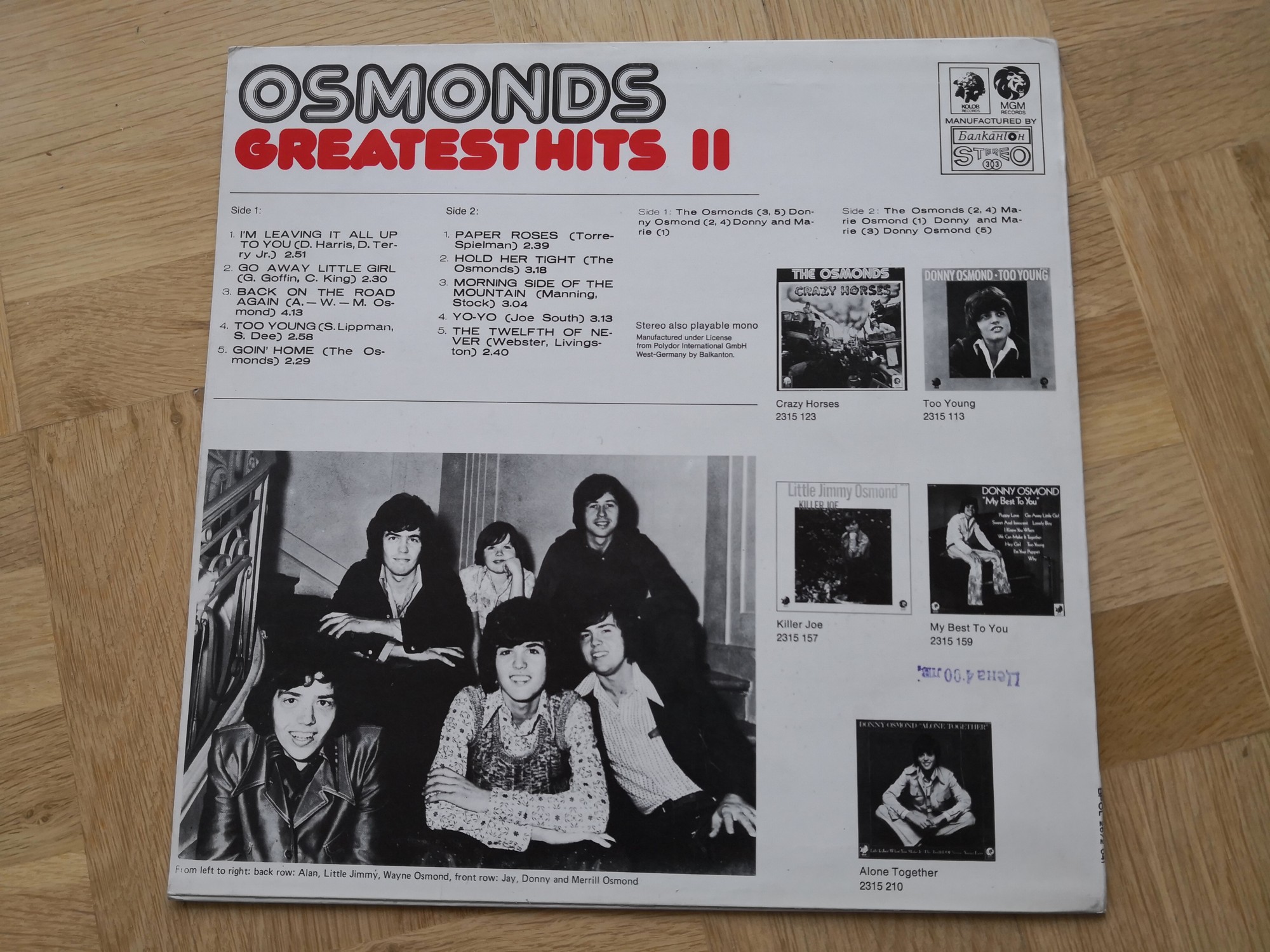 Osmonds. Greatest Hits II