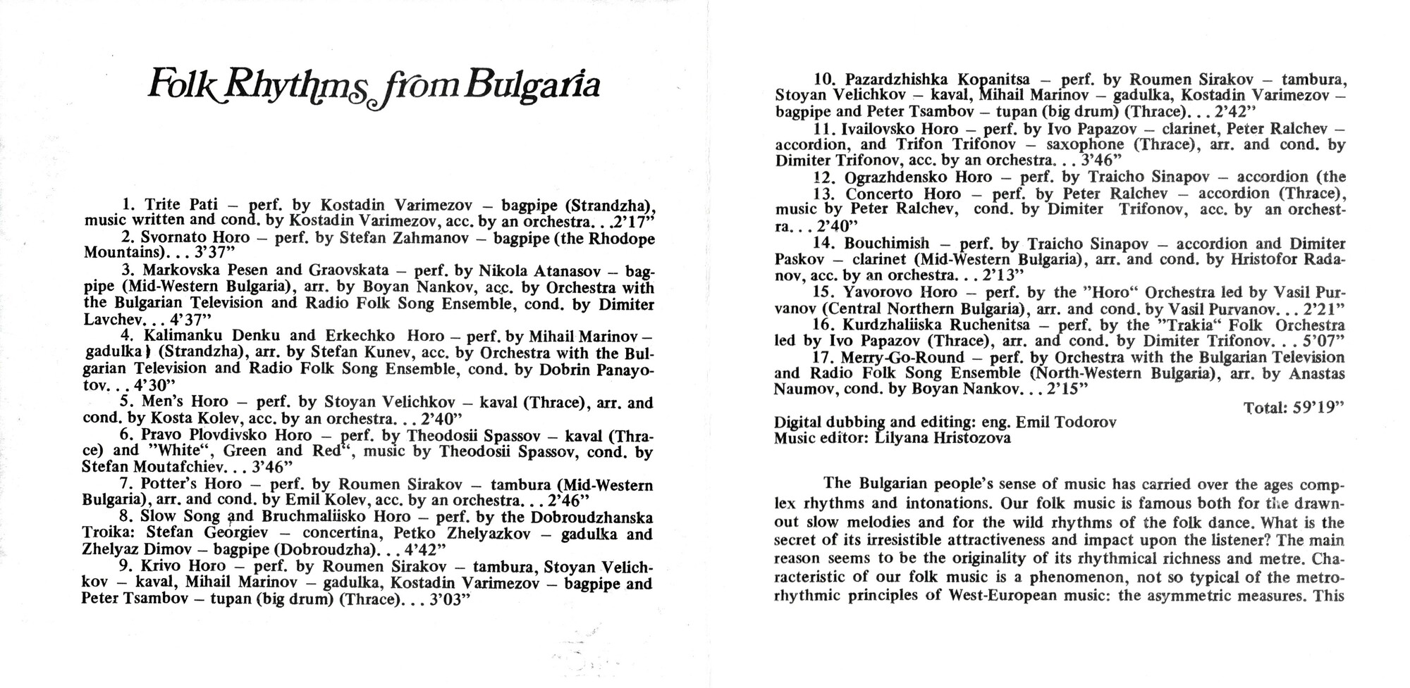 Folk Rhythms from Bulgaria