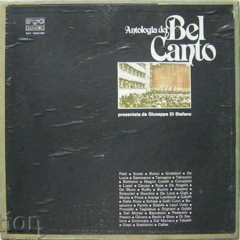 Антология на белкантото, представена от Джузепе ди Стефано