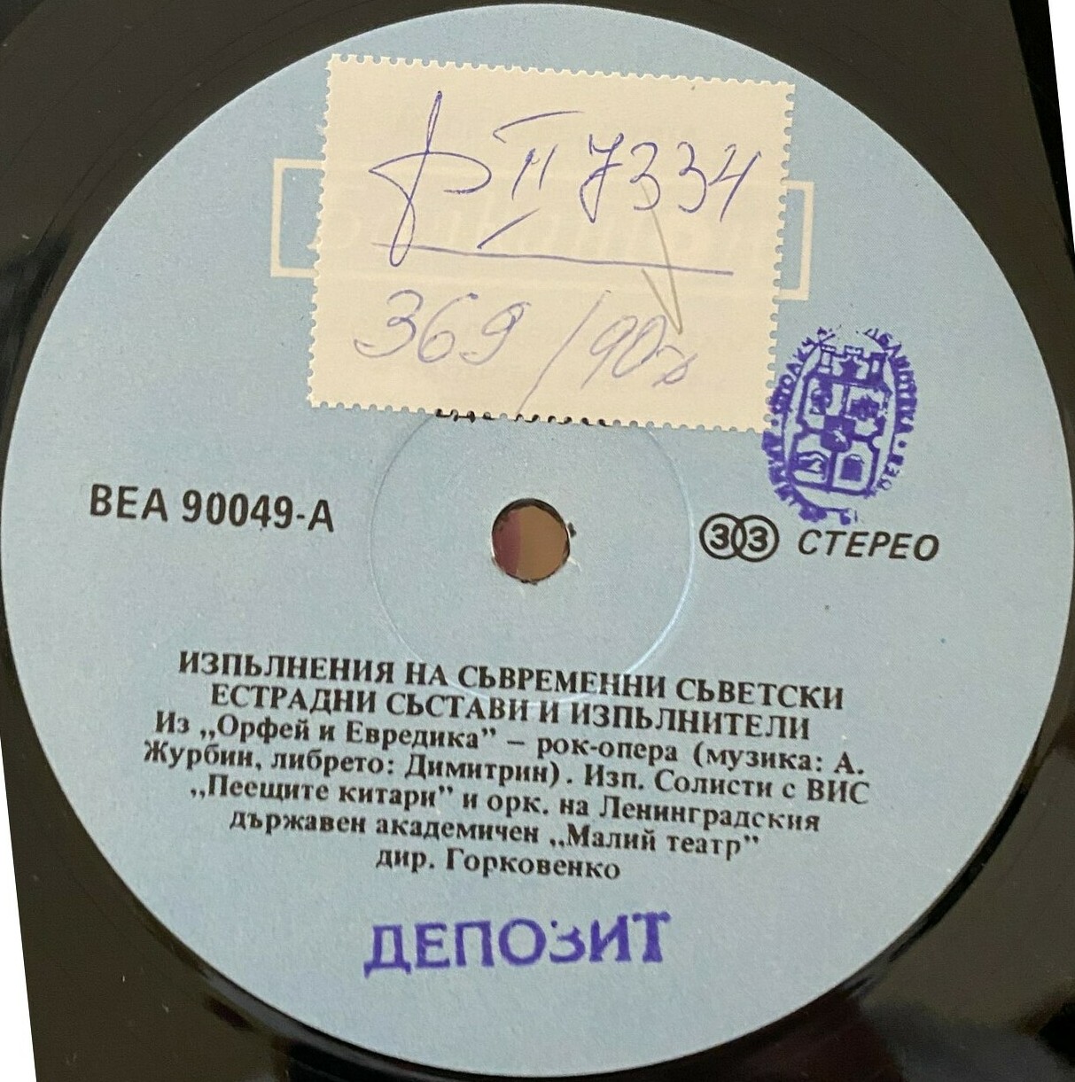 Изпълнения на съвременни съветски естрадни състави и изпълнители (В помощ на обучението по рус. ез. в 10 кл. на ЕСПУ.)