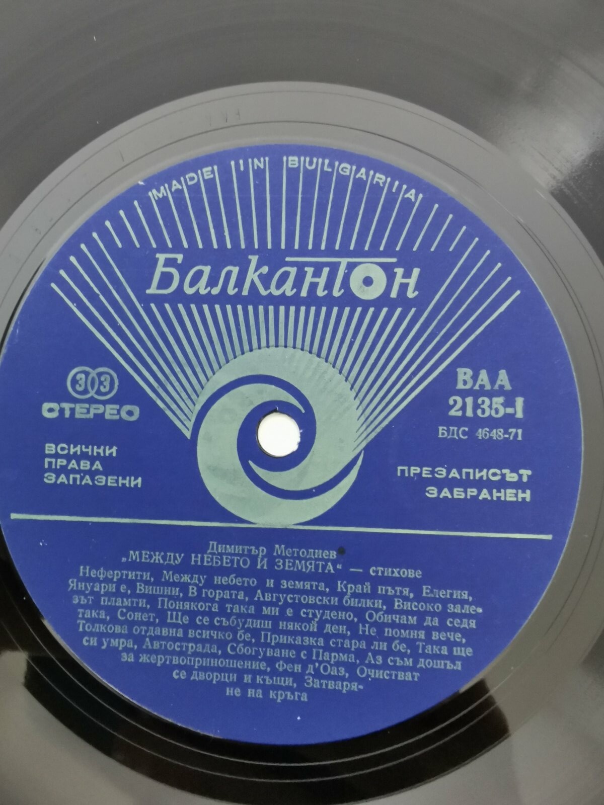 Димитър Методиев. «Между небето и земята», стихове