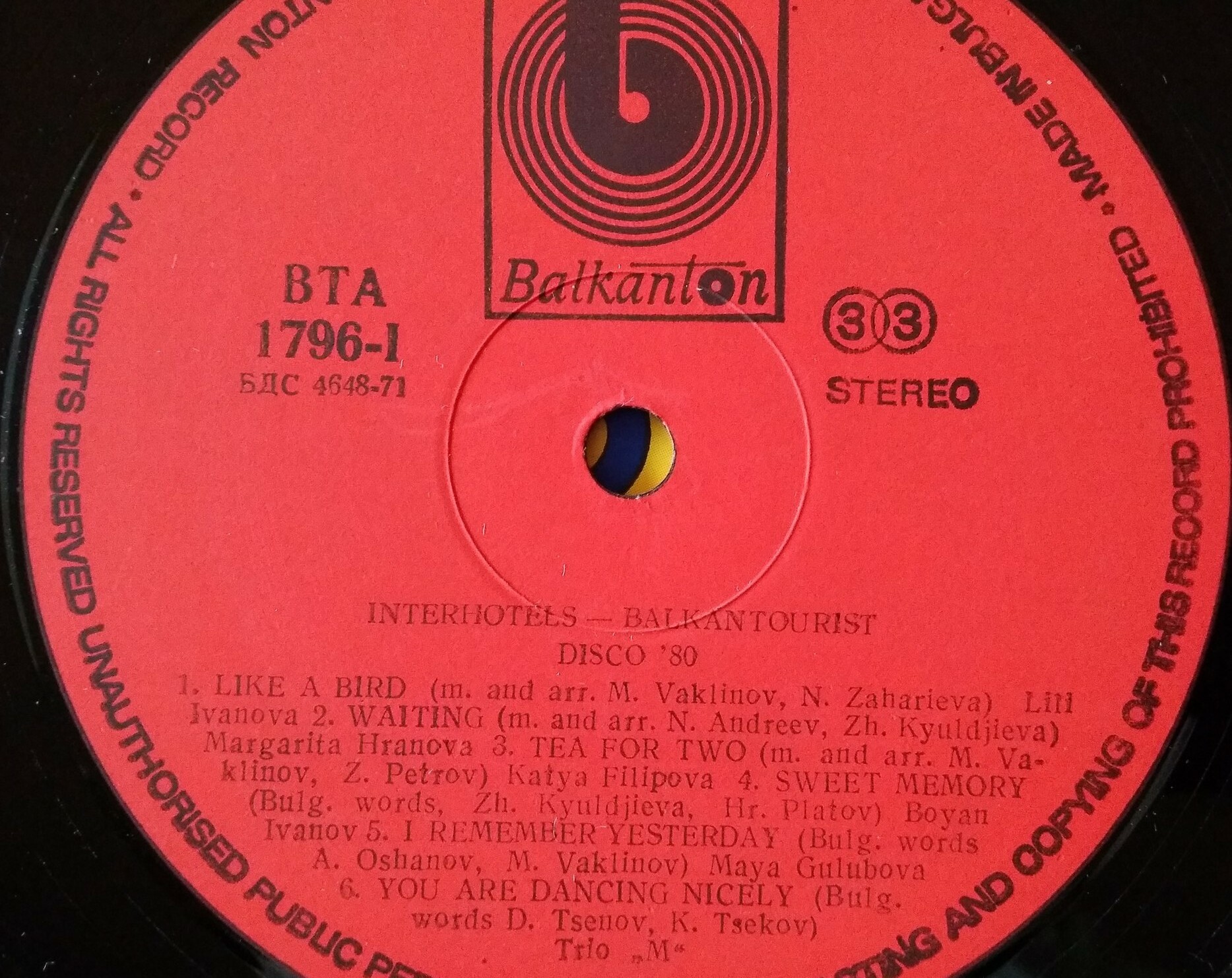 Interhotels - Balkantourist Disco'80