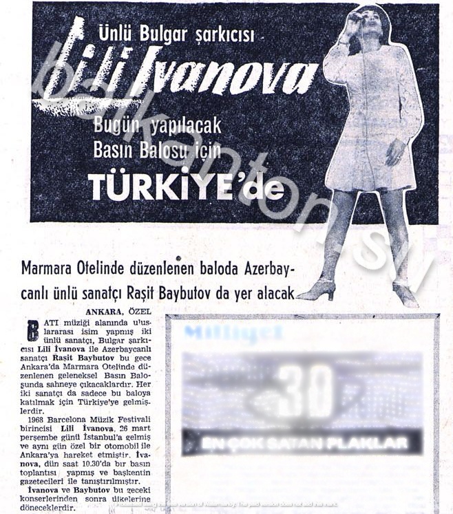 Ünlü Bulgar şarkıcısı LILI IVANOVA (Лили Иванова)